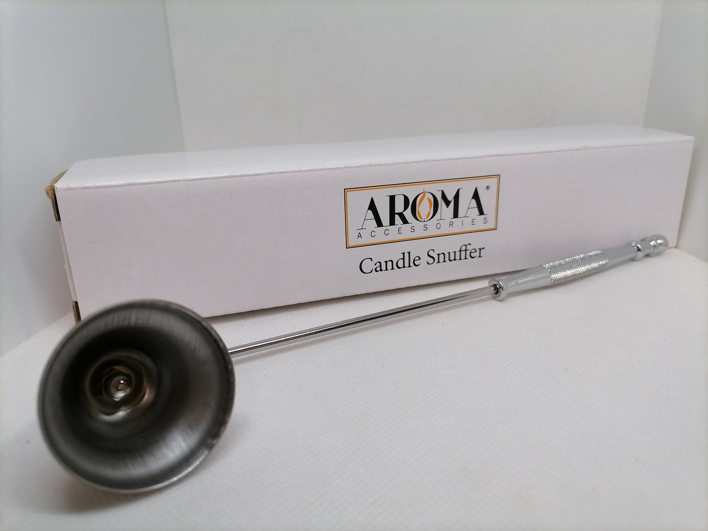 silver finish candle snuffer