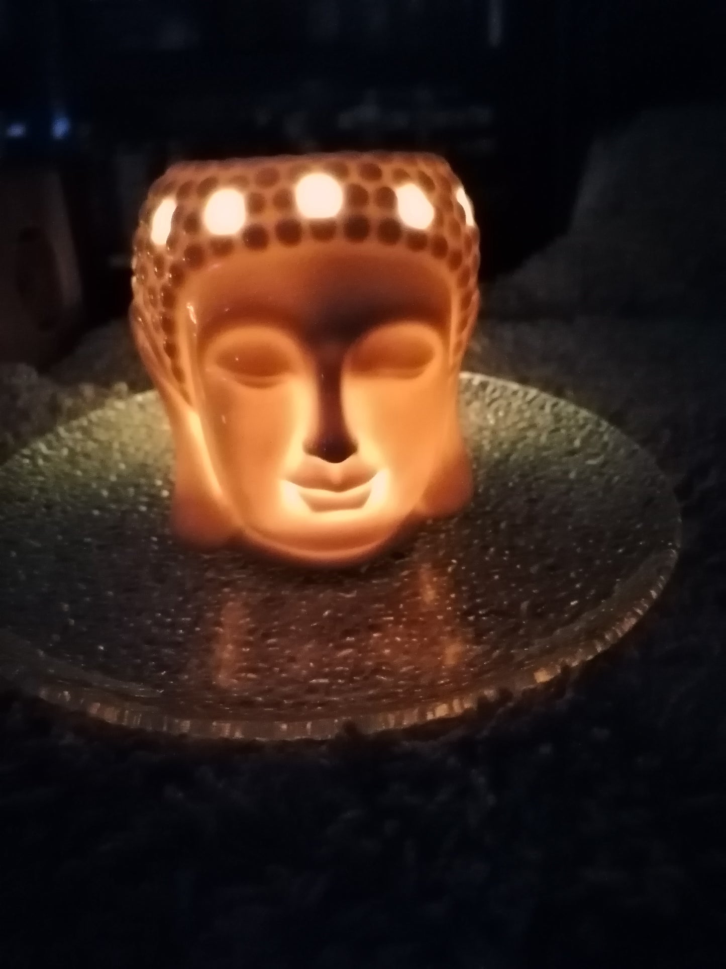 buddha ceramic pearlescent Gift Pack wax burner 3 wax melt types by wonky melts