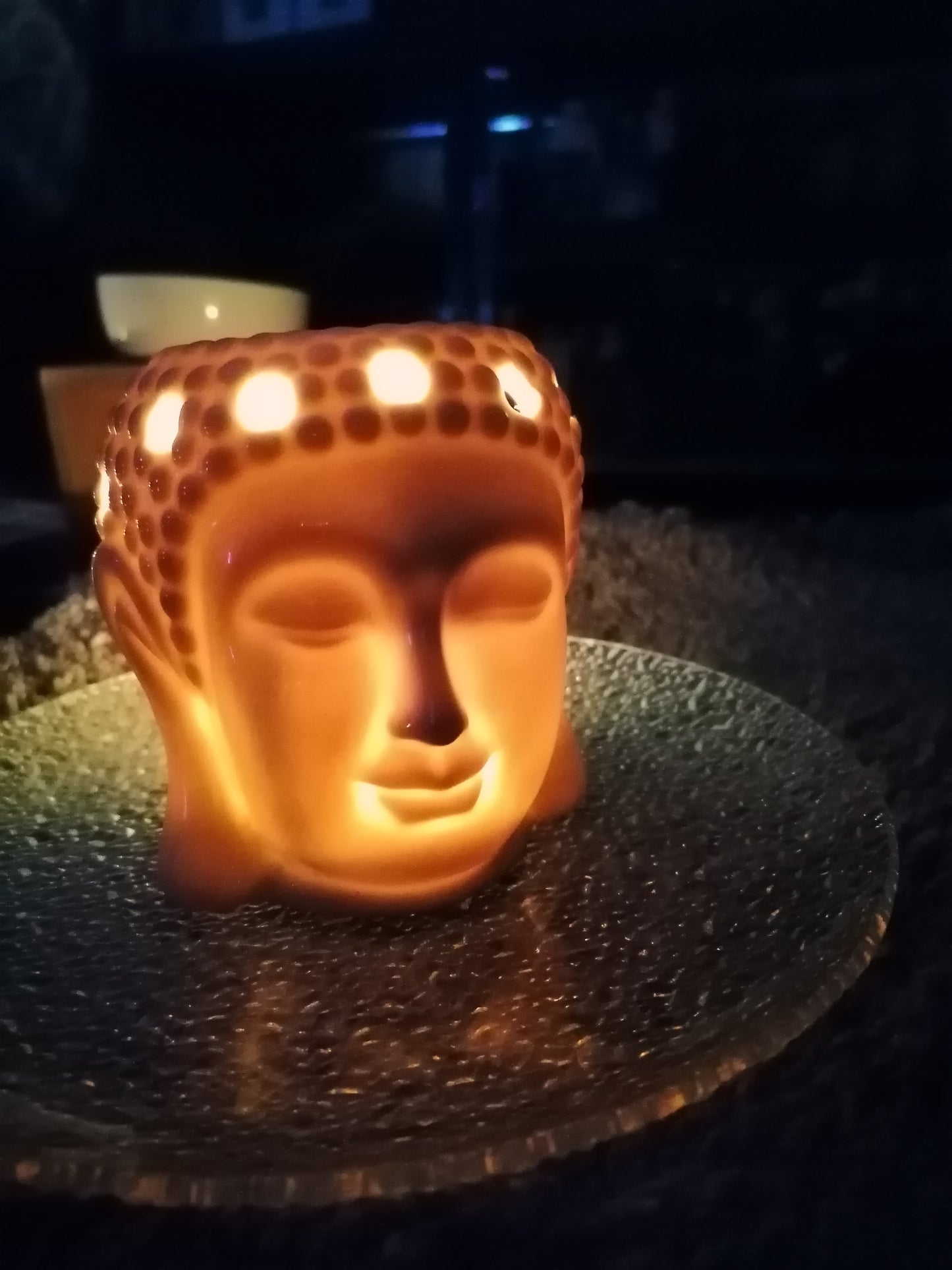 buddha ceramic pearlescent Gift Pack wax burner 3 wax melt types by wonky melts