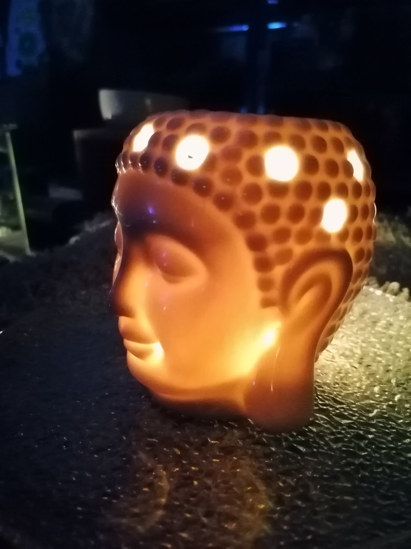 buddha ceramic pearlescent Gift Pack wax burner 3 wax melt types by wonky melts