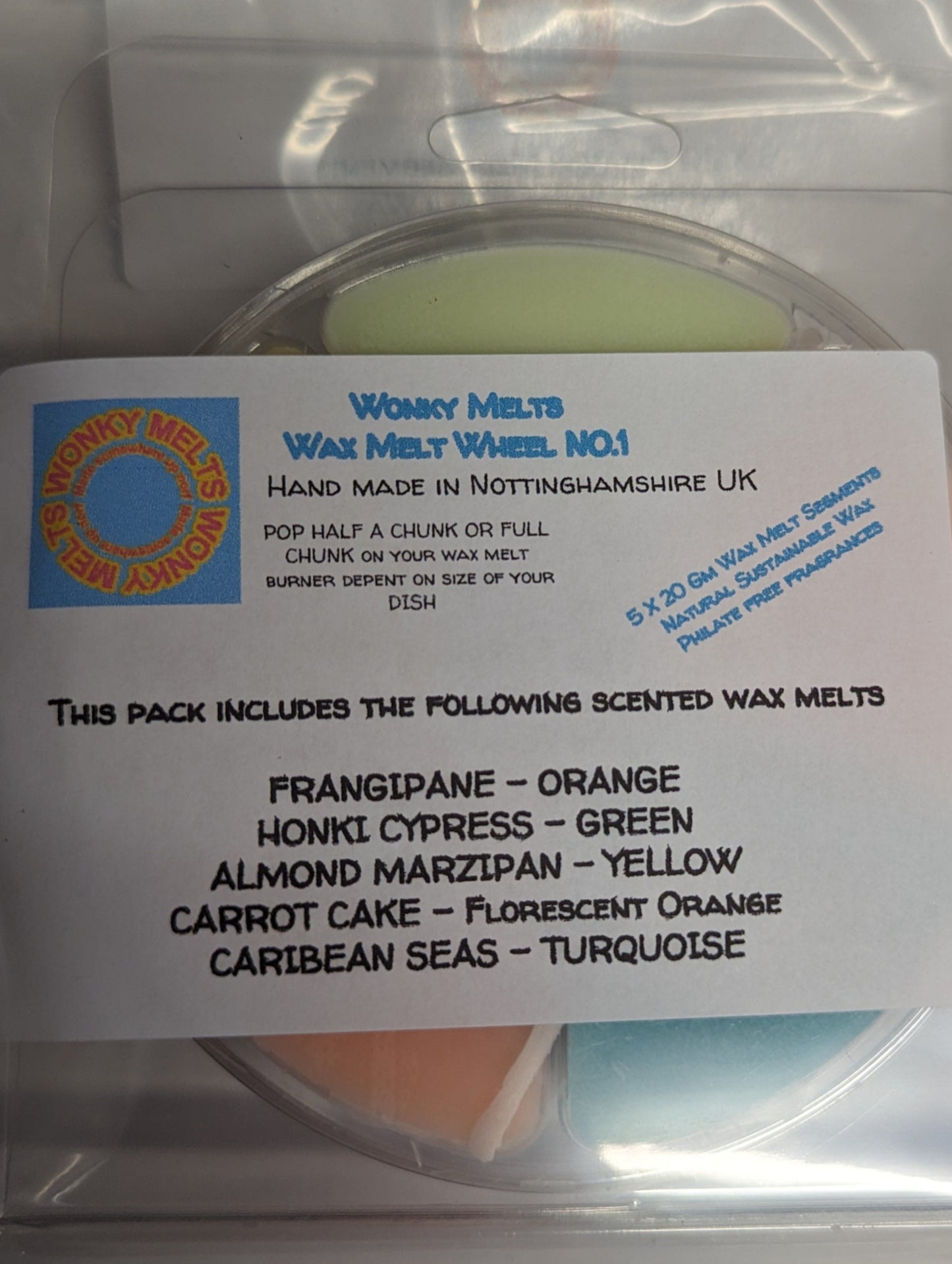 WONKY MELTS WHEEL no 1 100 g handmade Scented NATURAL wax melts - ready to ship