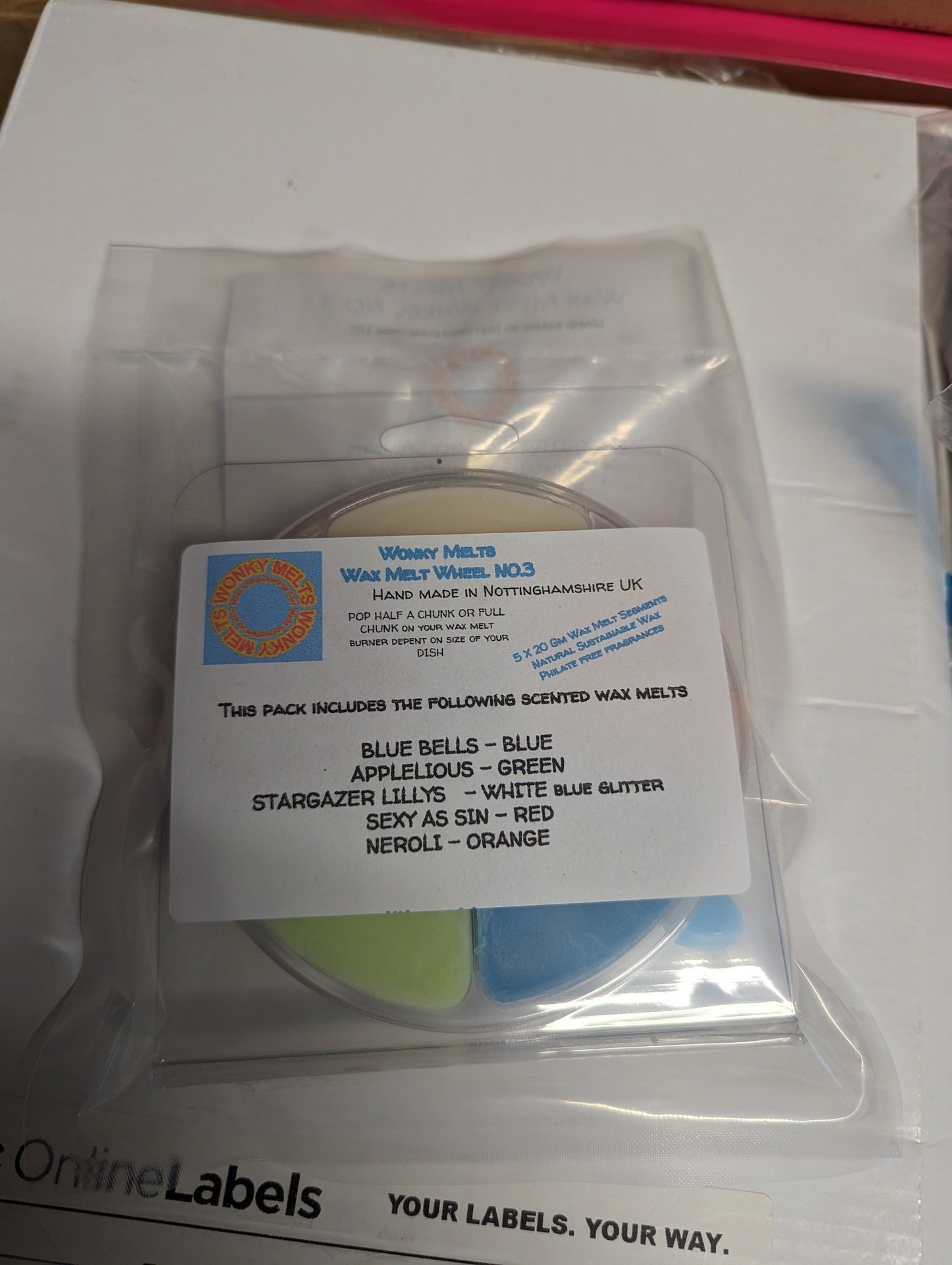 WONKY MELTS WHEEL no 3 100 g handmade Scented NATURAL wax melts - ready to ship