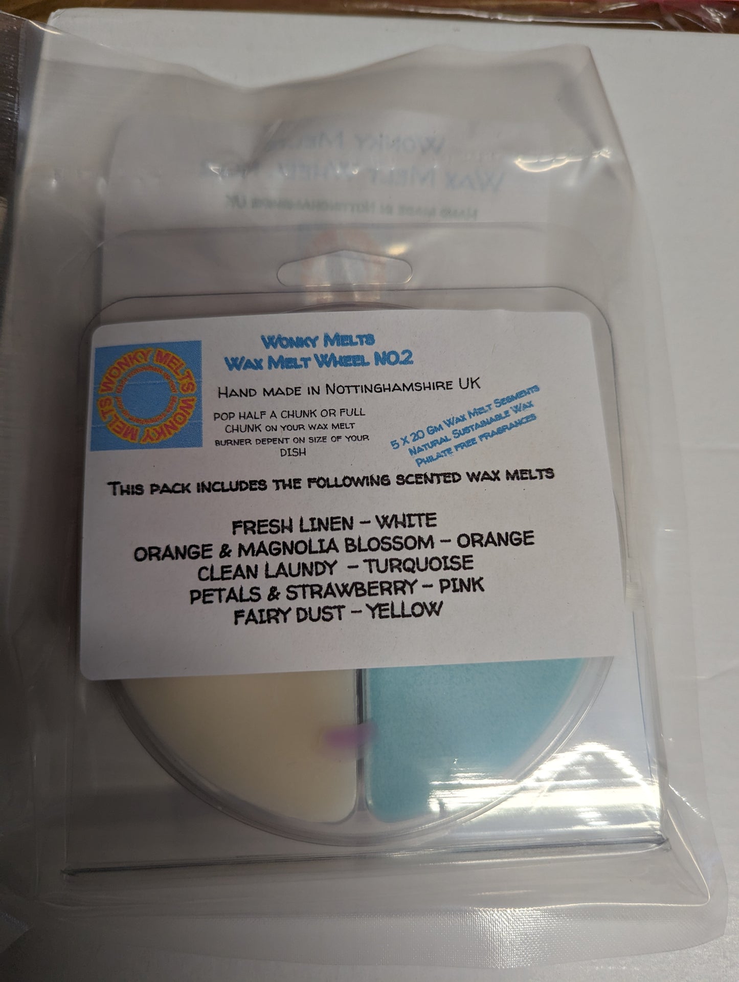 WONKY MELTS WHEEL no 2 100 g handmade Scented NATURAL wax melts - ready to ship