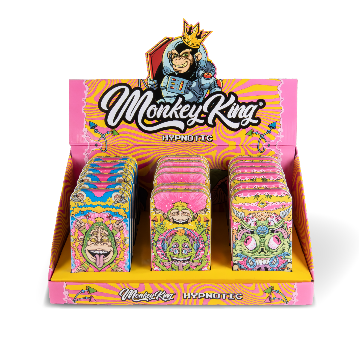 Monkey King range storage Tins with window Space Pack