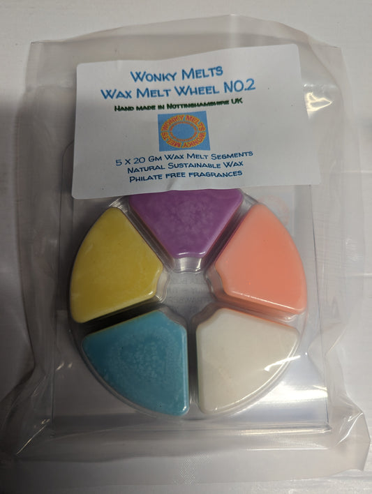 WONKY MELTS WHEEL no 2  100 g handmade Scented NATURAL  wax melts - ready to ship