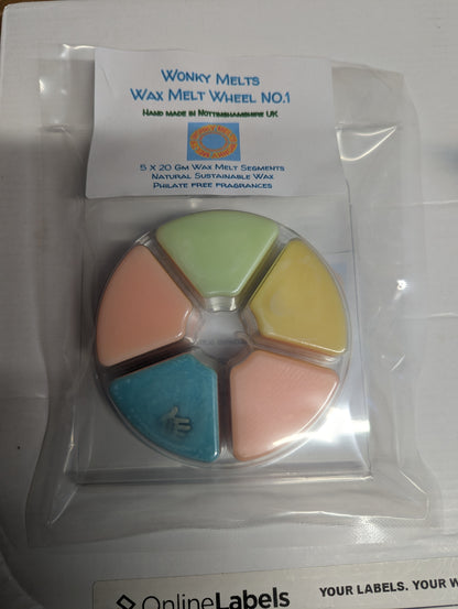 WONKY MELTS WHEEL no 1  100 g handmade Scented NATURAL  wax melts - ready to ship